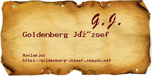 Goldenberg József névjegykártya